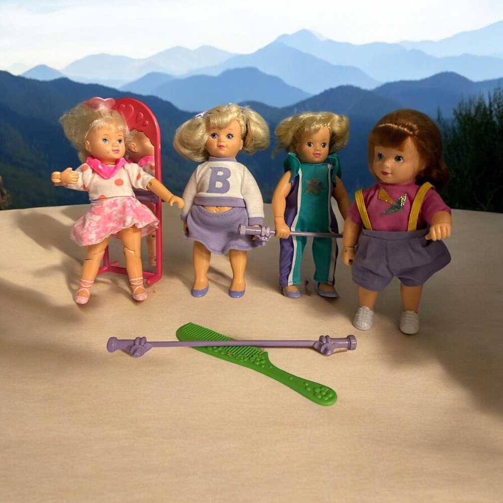 Vintage GALOOB DOLLS Bundle BOUNCIN KIDS‎ BALLERINA Cheerleader Athlete